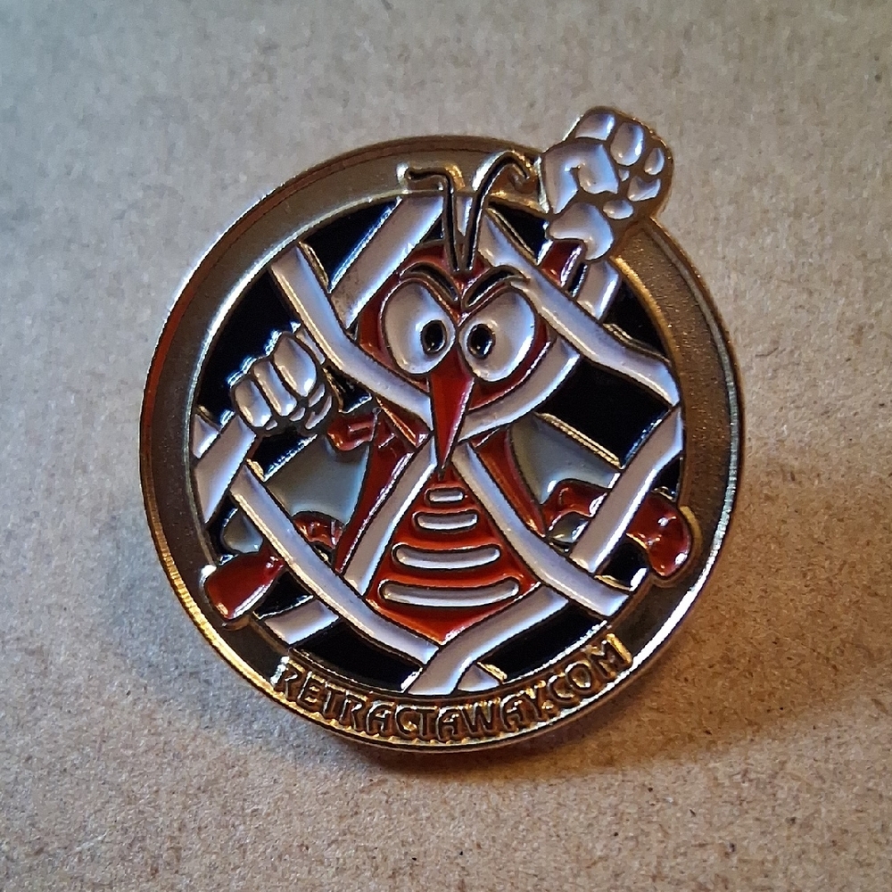 Retractaway Enamel Pin